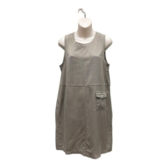 Talbots Dresses & Skirts - Talbots Tencel Tan Sleeveless A-Line Dress Sz 8 Office Casual Preppy Coastal EUC